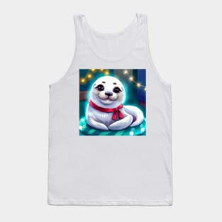 Cute Seal Drawing Tank Top